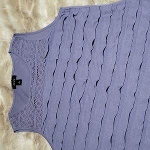 Lavender asymmetrical layered sleeveless top